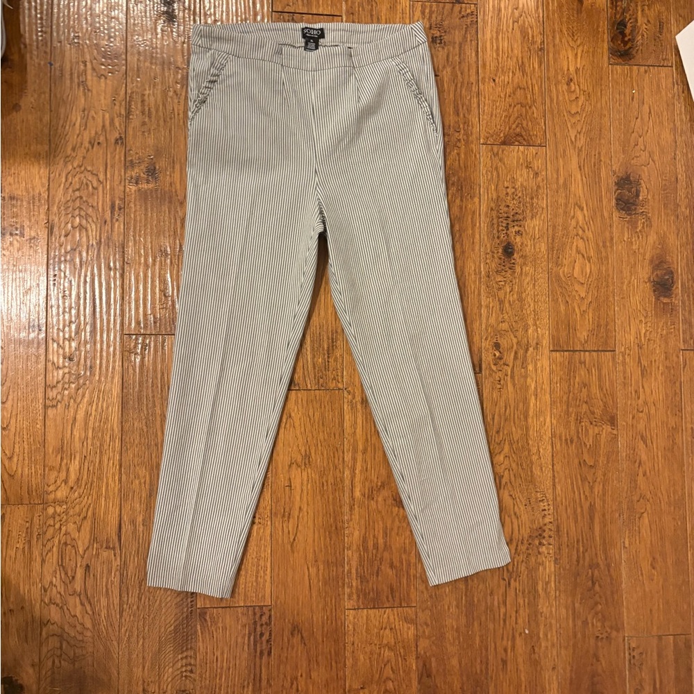 Soho Pinstriped Gray Trousers